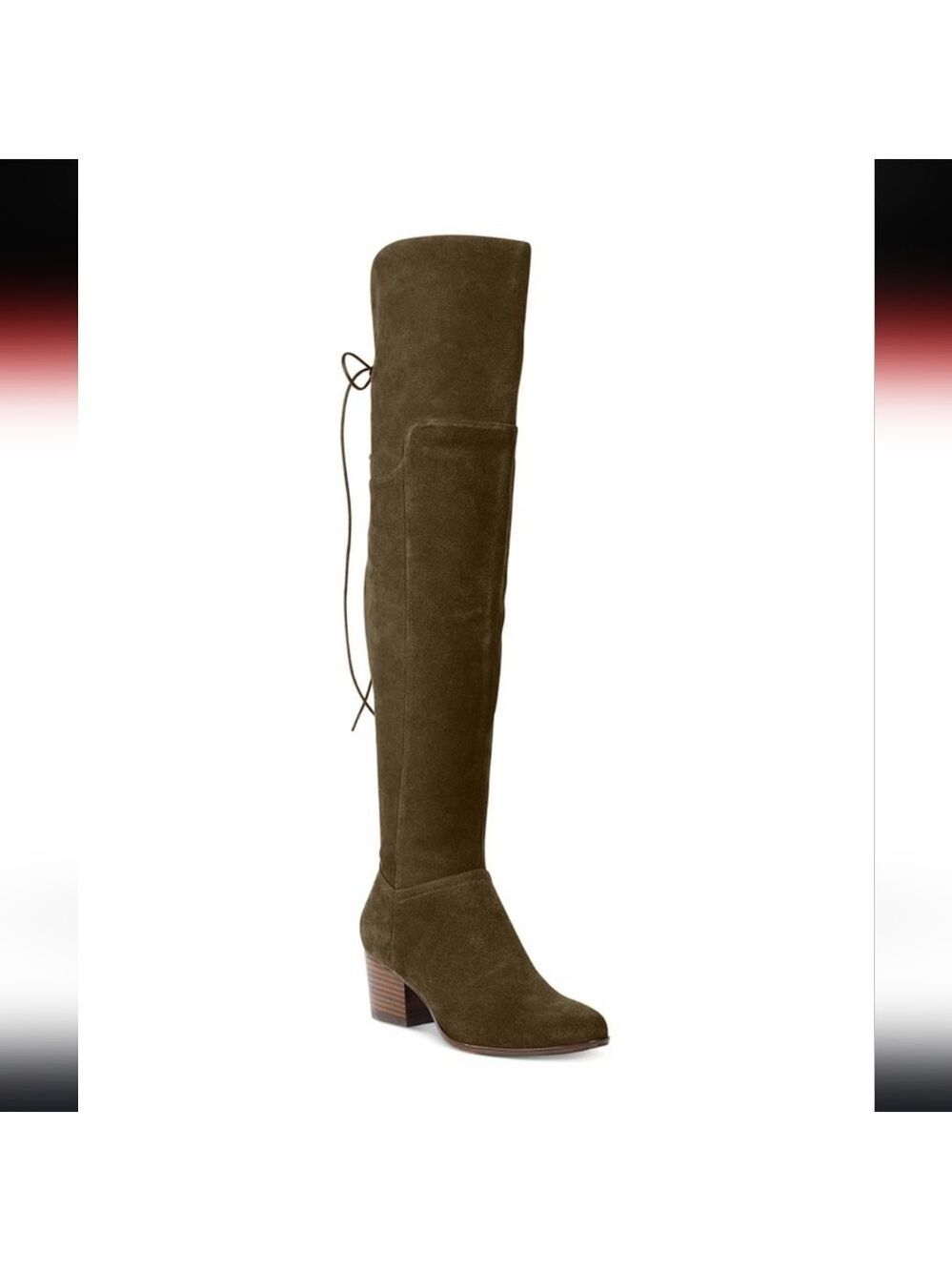 Aldo Over The Knee Army Green Leather Riding Boots New 8.5